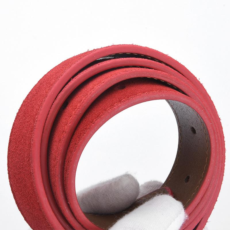 Retro Belt Women's Dress Pants Decoration Fashionable Simple High-end Reverse Velvet Leather Pin Buckle Belt for Women