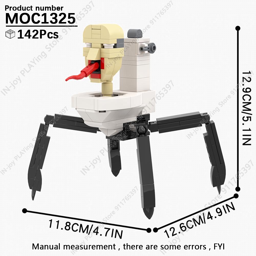 MOOXI Set di Figure Skibidi Toilet Man TvMan Cameraman Speakerman Blocchi da Costruzione Modello MOC Mattoncini Giocattoli per Adulti Bambini Regalo di Compleanno