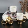Creative Golden Spark Plug Ceramic Mug Breakfast Milk Tea Cup Home Afternoon Tea Coffee Cup Office Drinking Mug Home Decoration