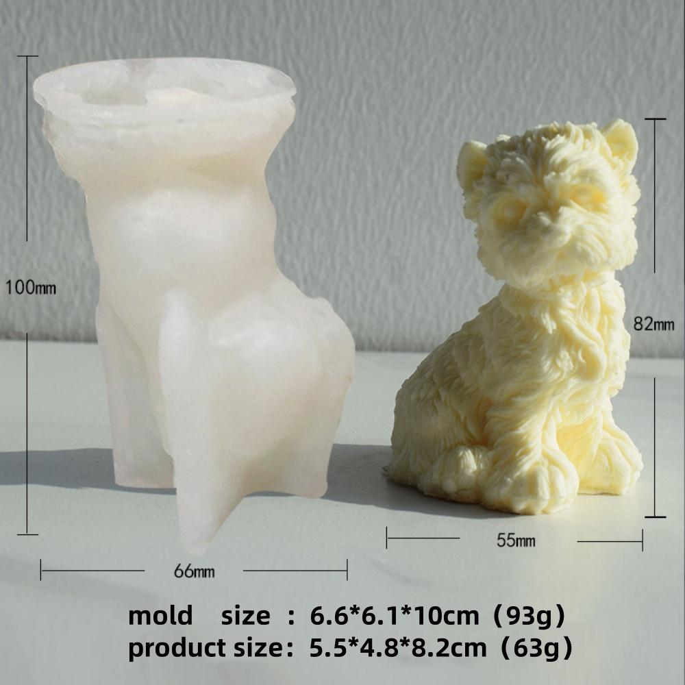 3D Cute Golden Teddy Candle Silicone Molds Handmade Poodle Dog Aromatherapy Gypsum Resin Mold DIY Dog Decoration Ornament Gift