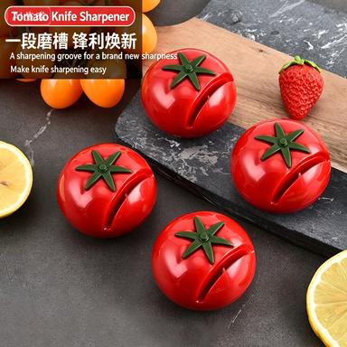 Creative Cute Tomato Mini Sharpener Home Manual Portable Tomato Sharpener Kitchen Quick Sharpener Stone