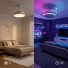 Ventilateur de plafond avec lumière LED RGB, pales rétractables, 6 vitesses, moteur DC et télécommande InnovaGoods VENTILATEUR