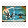 WellCraft Cartelli in Latta per Biciclette Velosolex Targhe Murali Retro per Bici Decorazione Pub WX