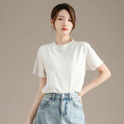 RAIN.CUN Women's Loose Fit Round Neck Short Sleeve T-shirt