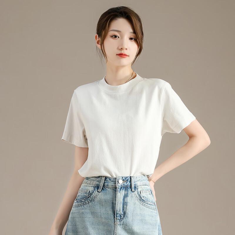 RAIN.CUN Women s Loose Fit Crew Neck Short Sleeve T-Shirt S