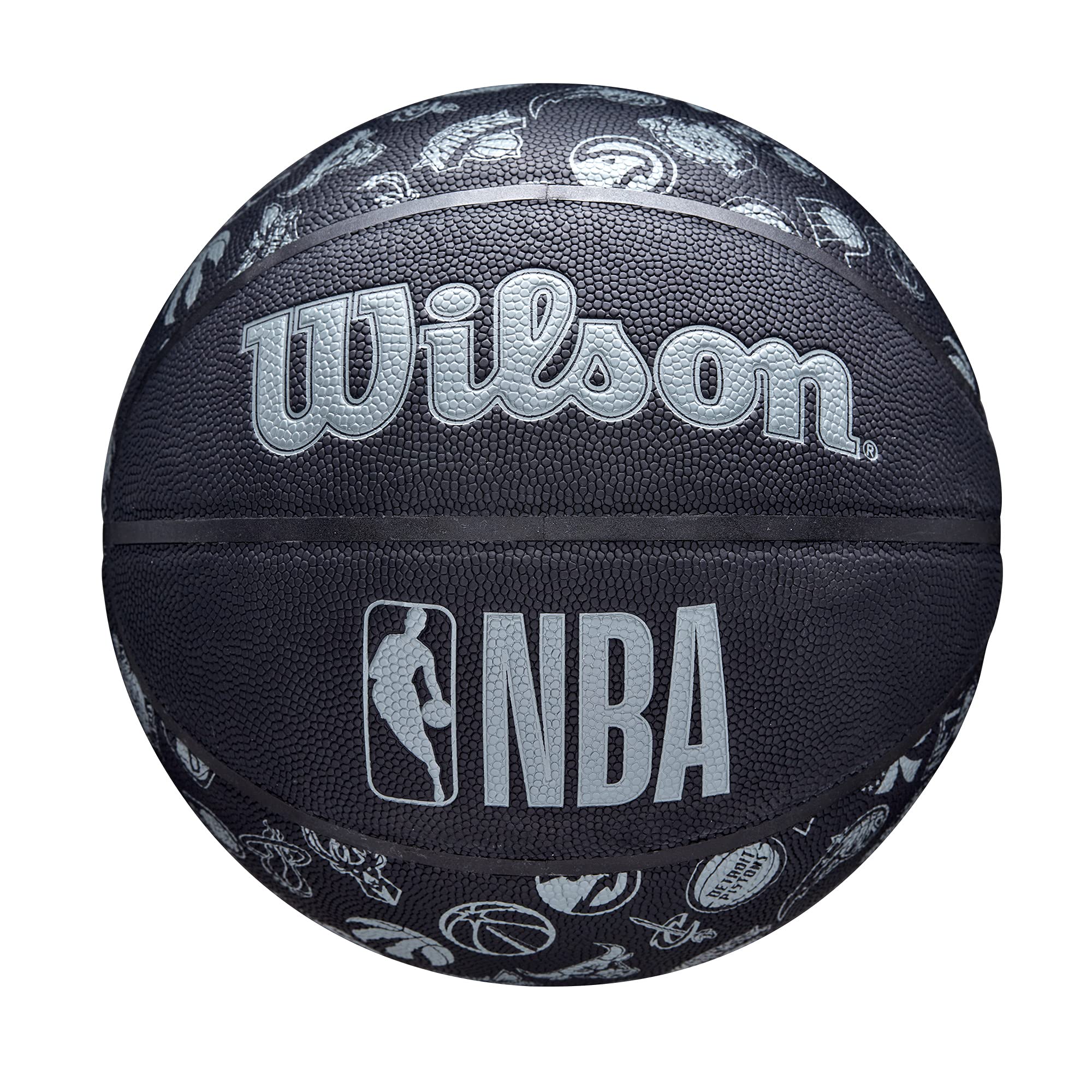 Wilson NBA All Team Basketball WTB1300XBNBA03 (Indoor/Outdoor Use) Size 3, Black