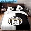 Set Biancheria da Letto Stampato 3 Pezzi Juventus Football Club Chiusura Copripiumino Include 1 Copripiumino & 2 Federe Set Biancheria da Letto Decorazioni per la Casa Regali