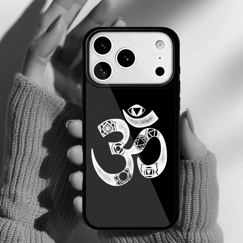 

Aum Om Namaste Symbol Zen Yoga soft Phone Case for iPhone 17 16 15 14 13 Pro Max Back Cover for 12 11 Pro Coque iPhone 11 Pro Max
