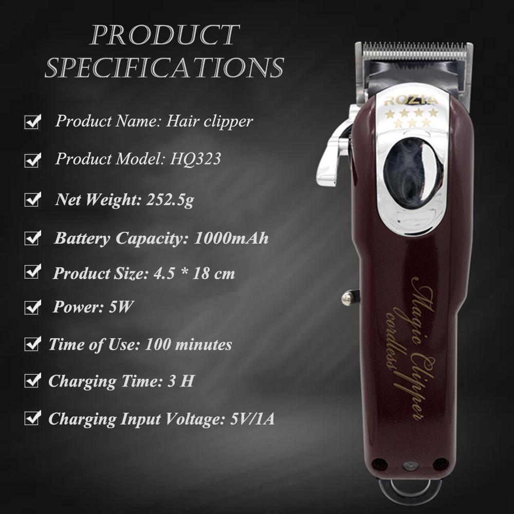 Universeller wiederaufladbarer Haarschneider mit Ölkopfgravur - Vollautomatisch, Elektrisch, Salonqualität