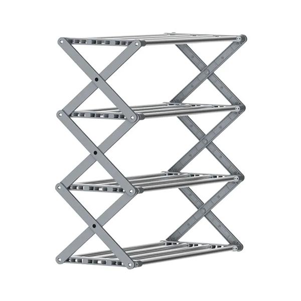 

WTEMPO Folding Shoe Rack Simple Dormitory Rental House Entrance Indoor Multi-layer Storage Stainless Steel Shoe Racks 4-layer серый