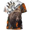 Outdoor Hunting 3D Printed T Shirt For Men Animal  Bear Graphic T-Shirt Casual Streetwear Ropa Hombre Oversized O-Neck Tee Tops