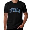 Ithaca  College Font Curved Tshirt Sporty Casual Quick Dry Tshirt