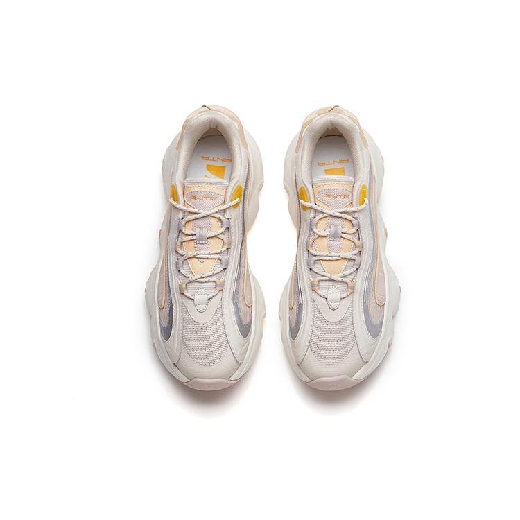 Anta Cushioning Slip Resistant Abrasion Resistant Low top Chunky Sneakers Women's Pink Orange 922228896-2