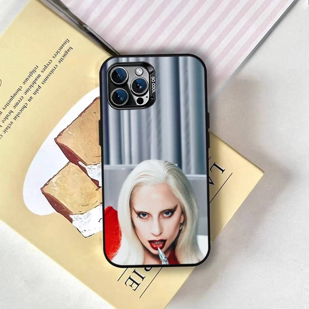 Sängerin L-Lady G-Gaga Handyhülle Für iPhone 17,16,15,14,13,12,11 Plus,Pro Max,XS,Farbige Silberbeschichtete Innenseite