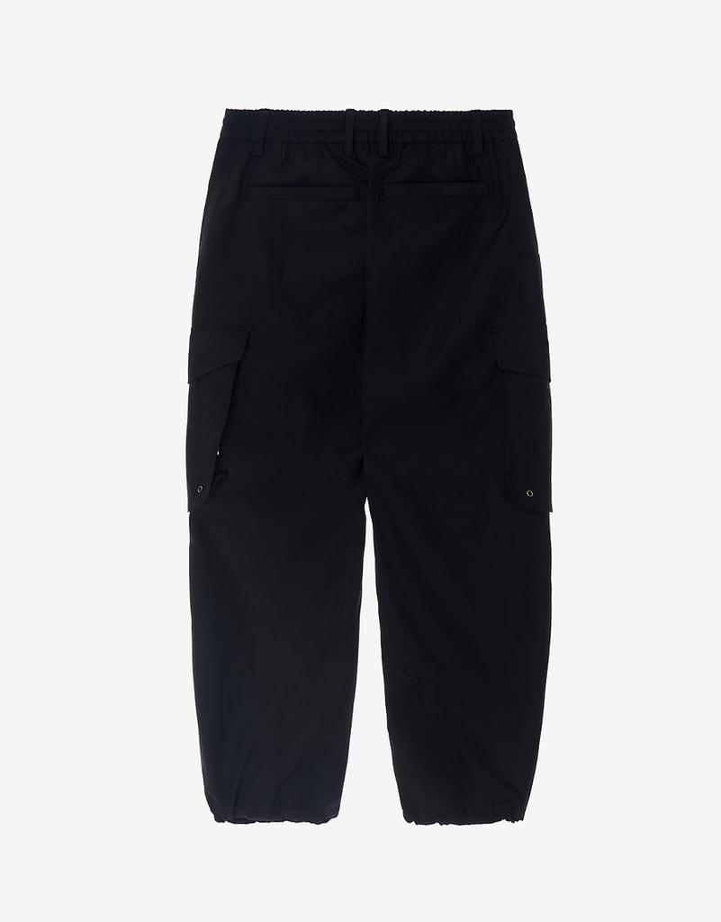 Lige Front Zip Cargo Pants Black