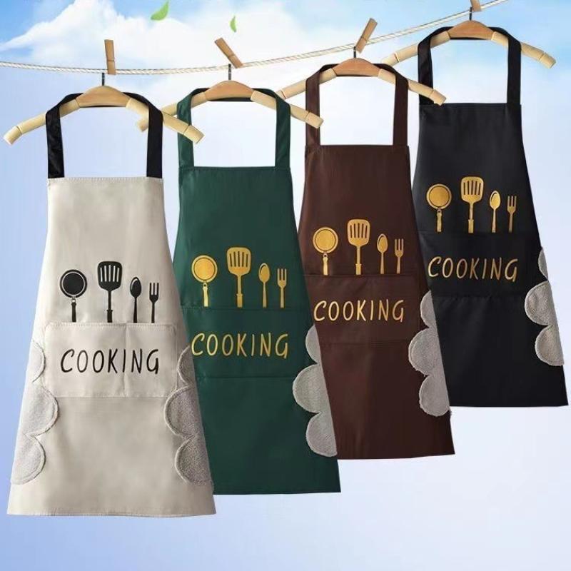 Waterproof Oilproof Apron Can Wipe Hands Kitchen Work Clothes for Cooking Baking Cleaning Men&Women Universal Sleeveless Apron