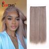 Leeons 5 Clips In Hair Extensions Synthetic Straight Heat-Resisting Fiber Clip On 24 Inch Blonde Brown Fashion Color For Women