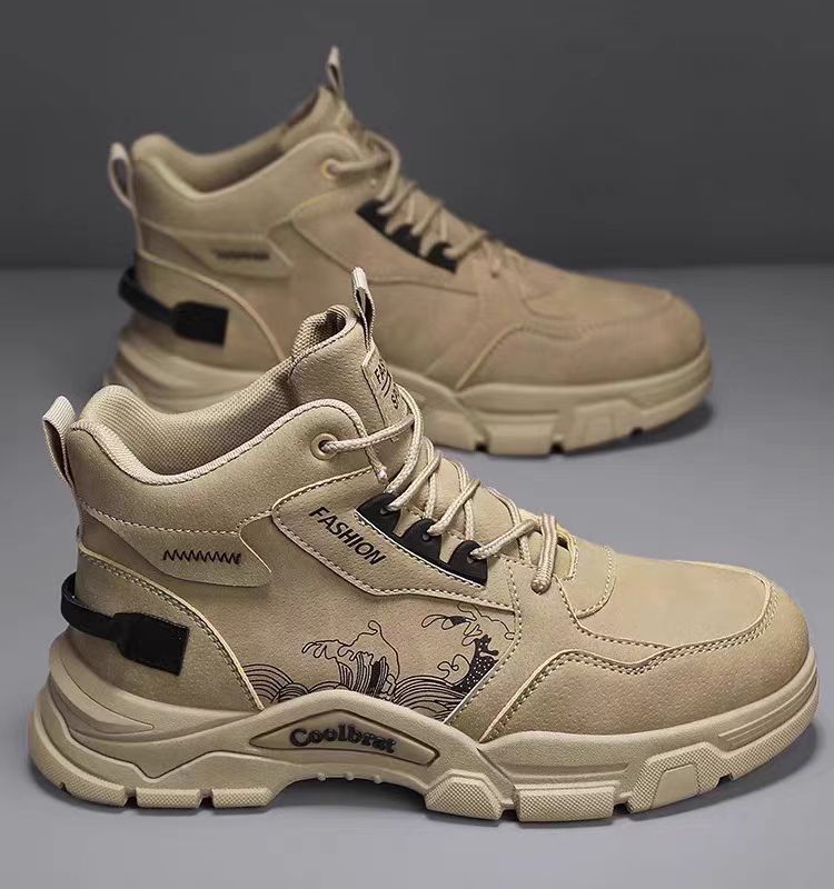 

Мужская обувь весенняя нескользящая и износостойкая наружная рабочая обувь с высоким берцем 2025 новые мужские спортивные ботинки Martin 39