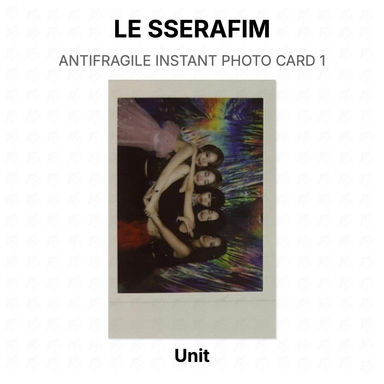 LE SSERAFIM ANTIFRAGILE INSTANT PHOTO CARD 1 Official Photocard Unit