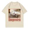Ibuprofen Funny Cat Meme Graphic Printed T Shirts Women Clothing Fashion Cute Short Sleeve T-shirt Casual Women T-shirts