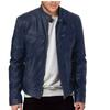 Mens Motorcycle Leather Jacket Slim Fit Short-Coat Lapel PU Jackets Autumn Zipper Stand Windproof Leather Coat Mens Clothing