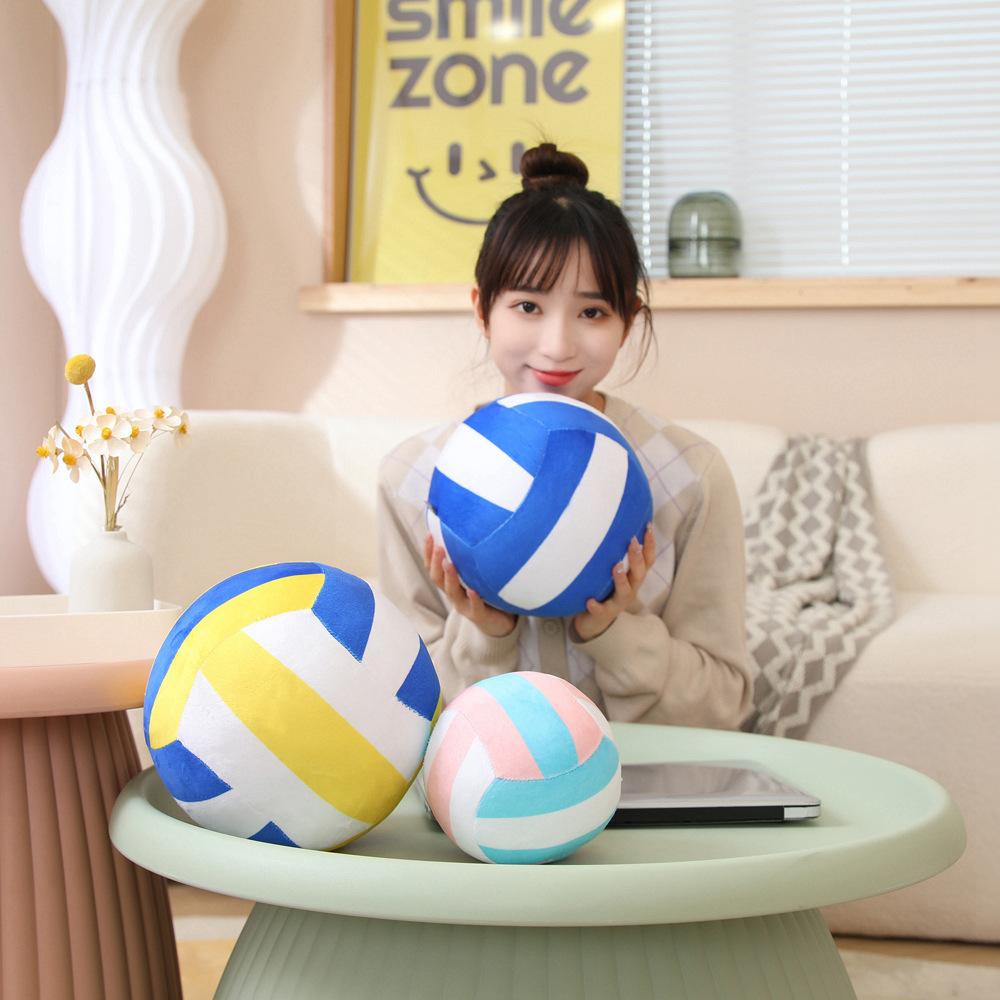 Cartoon Simulation Volleyball Throw Pillow Plush Toy Doll Volleyball Doll Children Soothing Doll Teaching Props