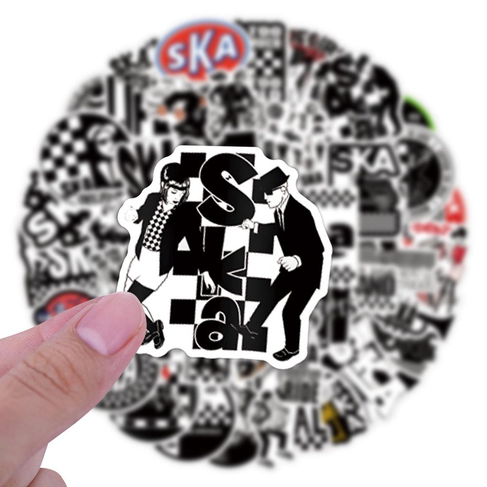 55 Waterproof Cartoon Ska Music Stickers for Planner, Water Cup, and Computer Decoration