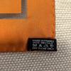 Used HERMES Kare45 Pocket Square Bolduc (Ribbon Pattern) Orange