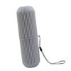 Travel Toothbrush Case Carrier Portable PP Slip Resistant Travel Toothbrush Cup with Cover Grey