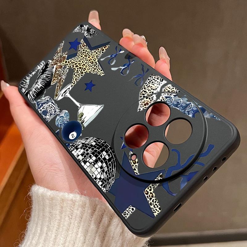 Case For OnePlus 15 13 13T 12 Leopard Star Disco Ball Pattern Shockproof Bumper Soft Silicone Cover For Oneplus Nord 5 13R 12R 11R 5G