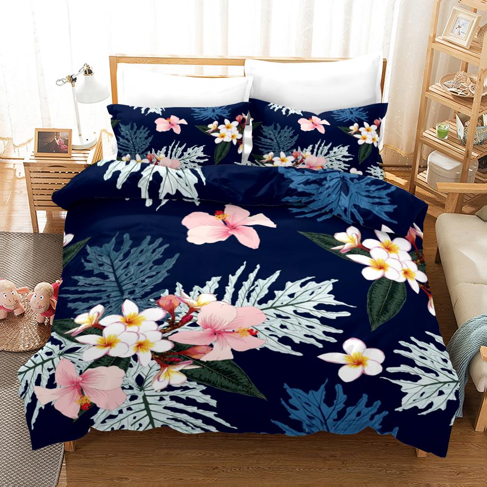 Floral Duvet Cover Spring Colorful Flower Pattern Twin Bedding Set For Kids Teens Adult Microfiber Double Queen King Quilt Cover