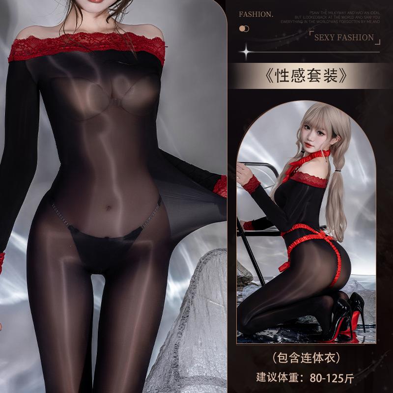Sex underwear sexy bed large size hip skirt 8D horse oil light suit uniform temptation