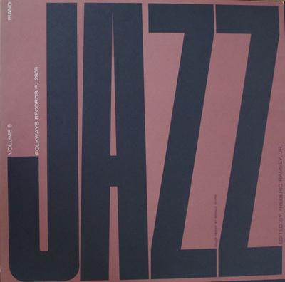 LP Record VARIOUS  Jazz Volume 9 Piano FJ2809 Folkways Record 1958 US Jazz Used