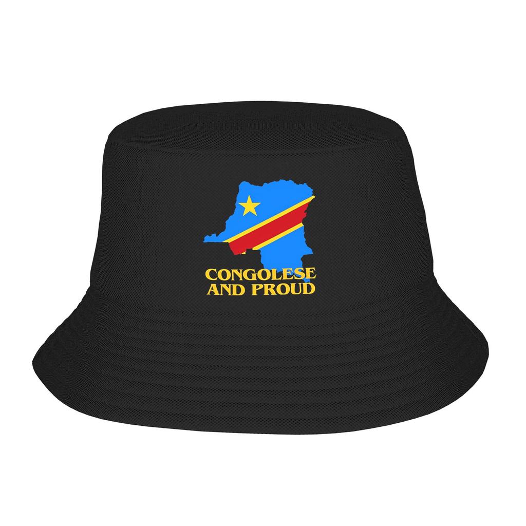 Republic Of Congo Congolese Flag Bucket Hats for Women Unisex Travel Bob Hats for Vacation Caps