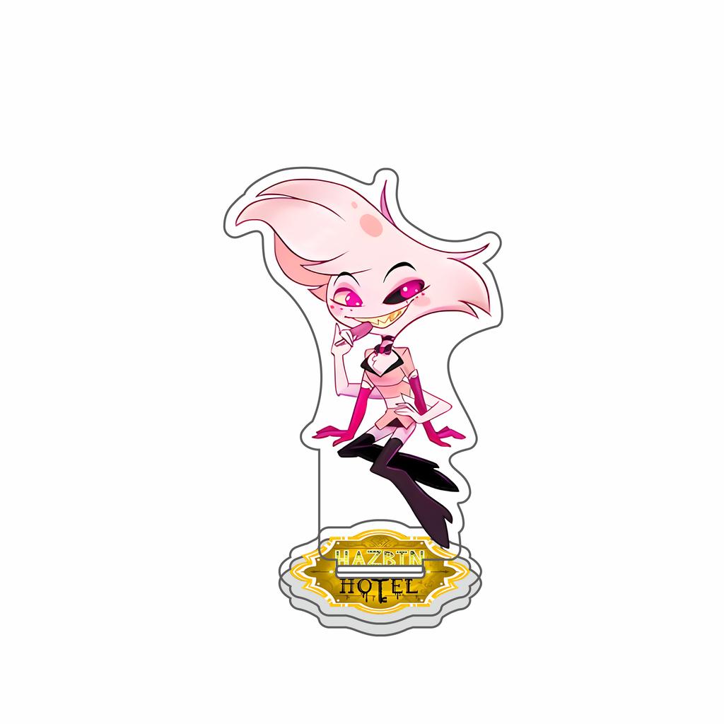 Anime Figure Hazbin Hotel Charlie Morningstar Vaggie Alastor Acrylic figure stand Desktop ornament Festival keychain