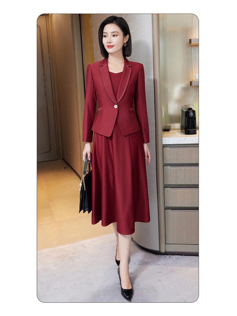 Women's White Slimming Suit Jacket – Spring/Autumn 2025: High-End, Formal, Professional Socialite Style