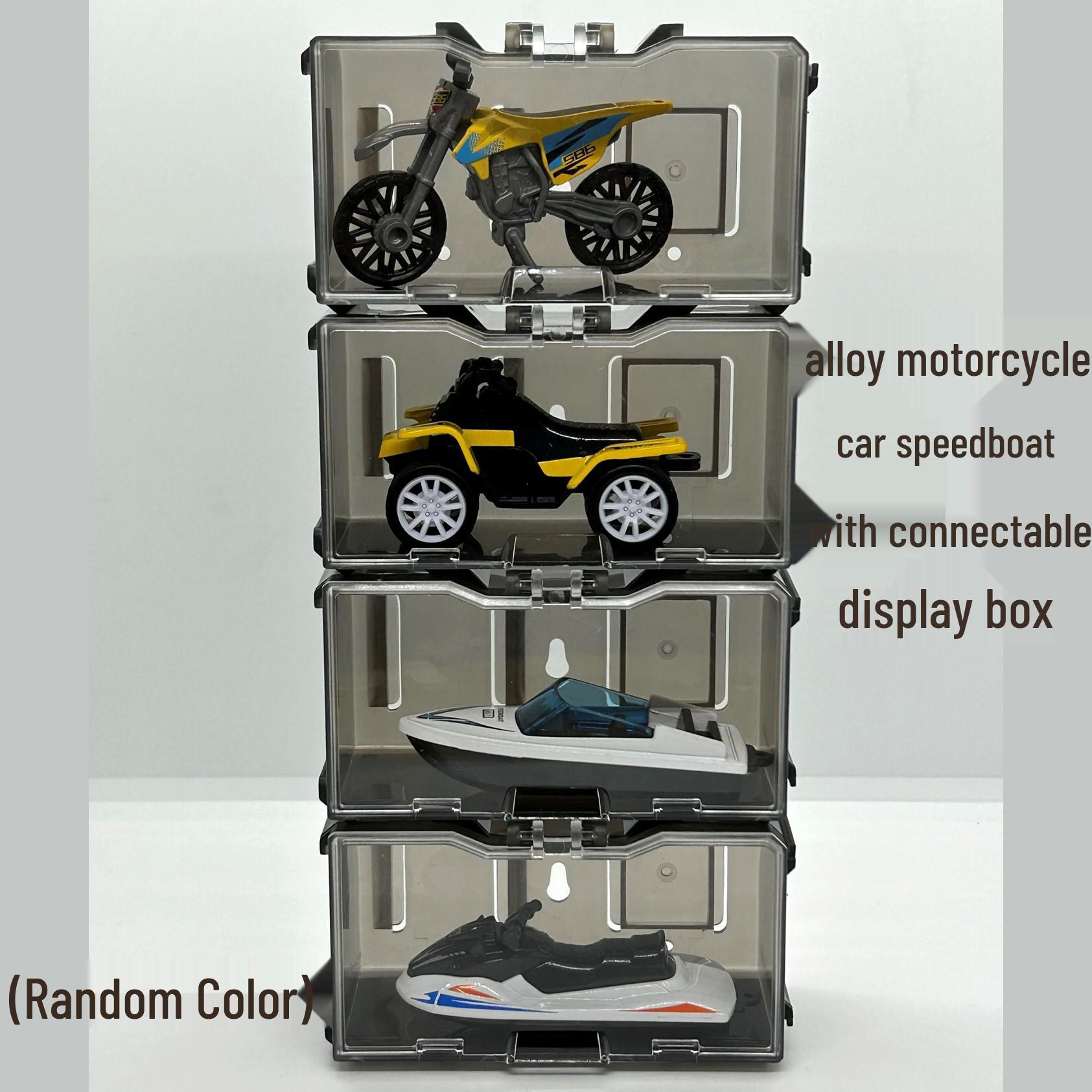 

Набор литых моделей игрушек: Море, Земля и Воздух: Транспортное средство, Мотоцикл, Вертолет с Демонстрационной Коробкой – Идеально для Подарков и Канцелярских Магазинов.