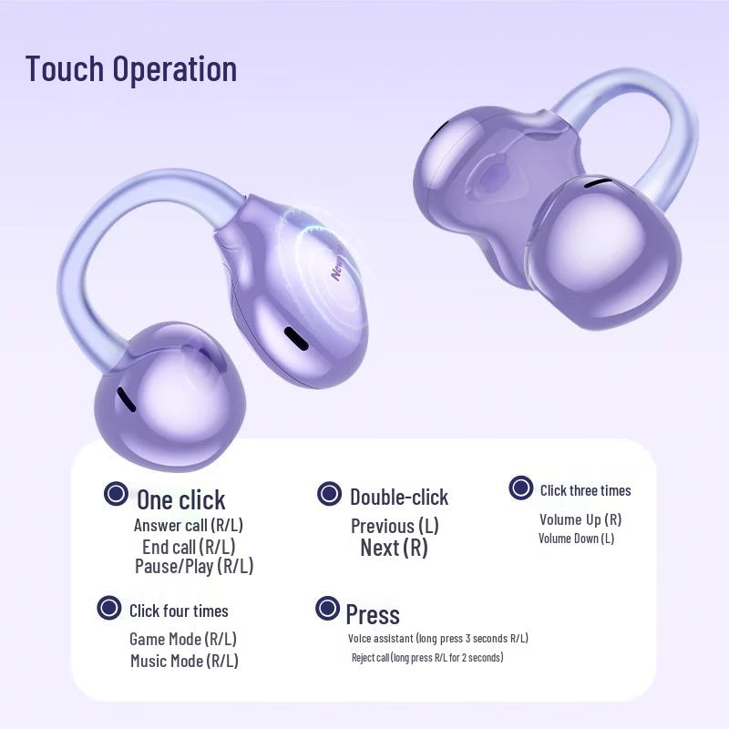 Newmine S6 Open-Ear AI Translator Bluetooth Earbuds