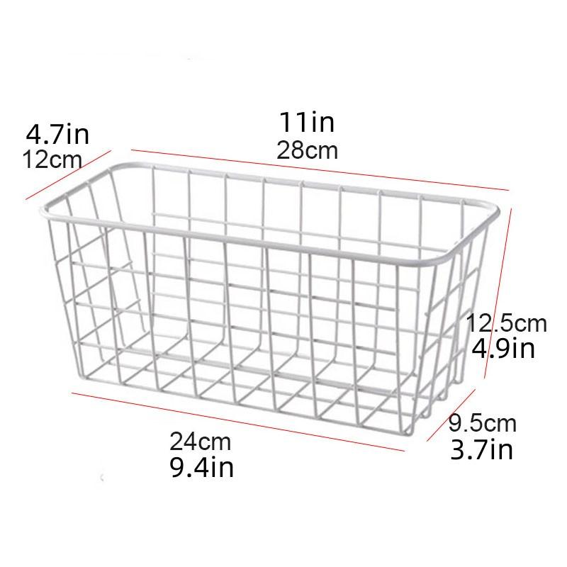 Kitchen Storage Rack Bathroom Seasoning Punch-free Office Dormitory Storage Basket Bathroom Wall-mounted Rack Hanging Basket