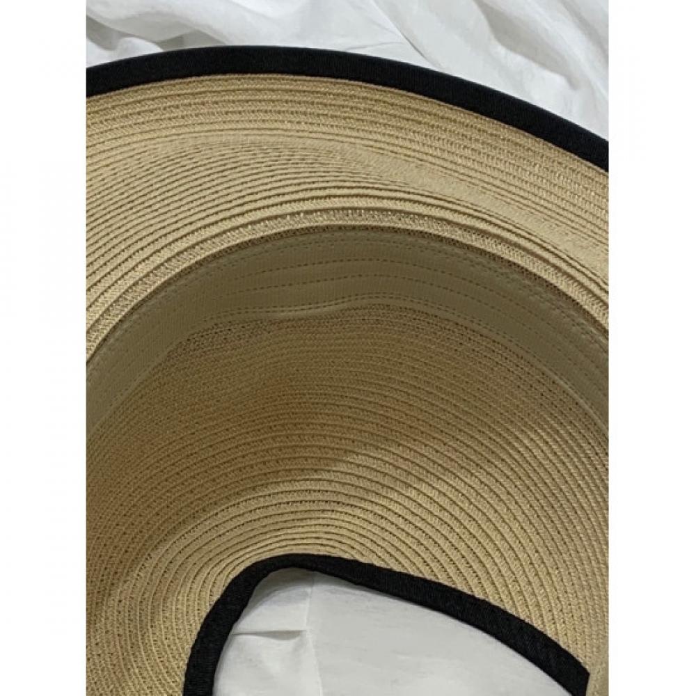 C S In The Room  Free  Ribbon Straw Wide Brim Bonnet Sun Cap 2Color