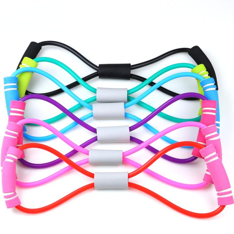 Yoga Gum Fitness Resistance 8 Word Resistance Rubber Bands Chest Expander Rope Elastic Band Expander Workout Gym Exercise High Quality