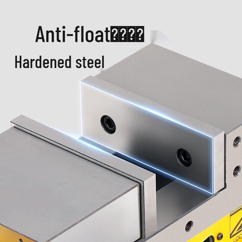 MC Precision 6" Hydraulic Vise for CNC Machining Center with Force Amplifying Boost and Flat Jaw Design