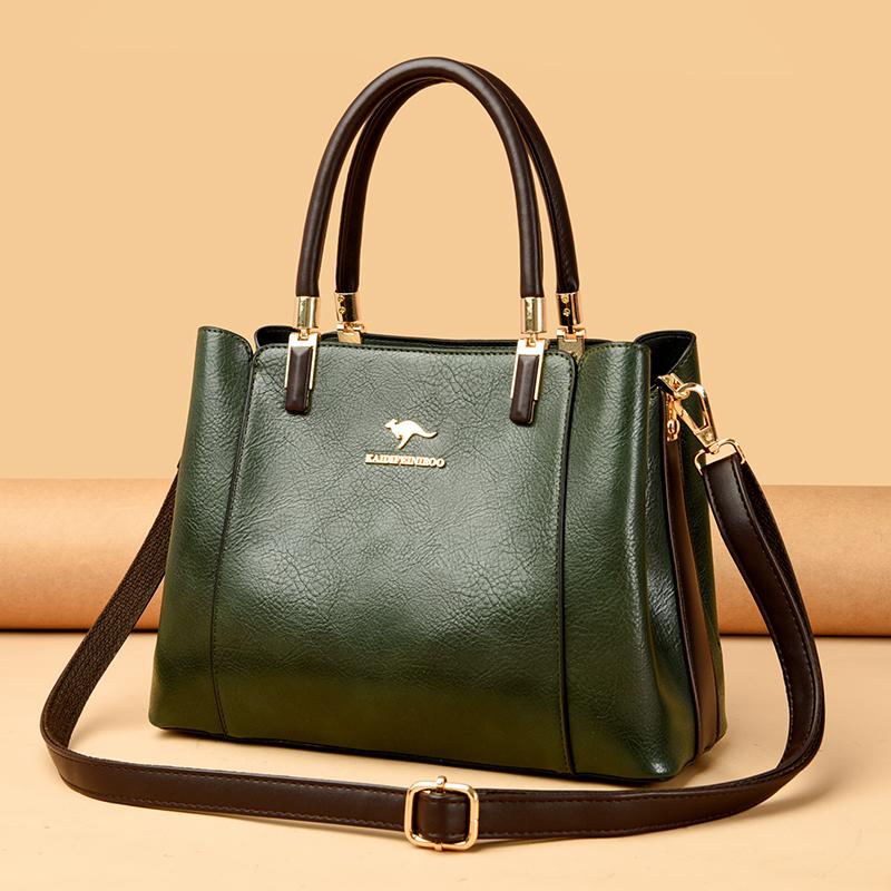 Large Capacity 3 Layer Design Women's Handbags Designer Shoulder Crossbody Bags High Quality PU Leather Ladies Casual Tote Bag