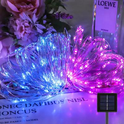 Outdoor Solar String Light LED Fairy Garland Copper Wire Light Garden Yard Wedding Party Christmas Decoration Lamp 8 Mode