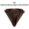 Men Women Colonial Tricorn Hat Cosplay Pirate Hat Unique Halloween Role Play Captain Hats for Historical Reenactments Party Hat