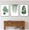 Picture Wall Art Canvas Paintings Home Decoration Nordic Art Tropical Plants Scandinavian Poster Green Leaves Decorative