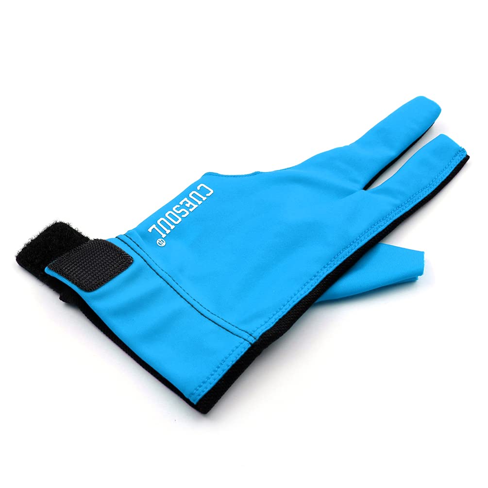 CUESOUL Left Hand Billiard Gloves, 3 Fingers, Cut-Out Gloves