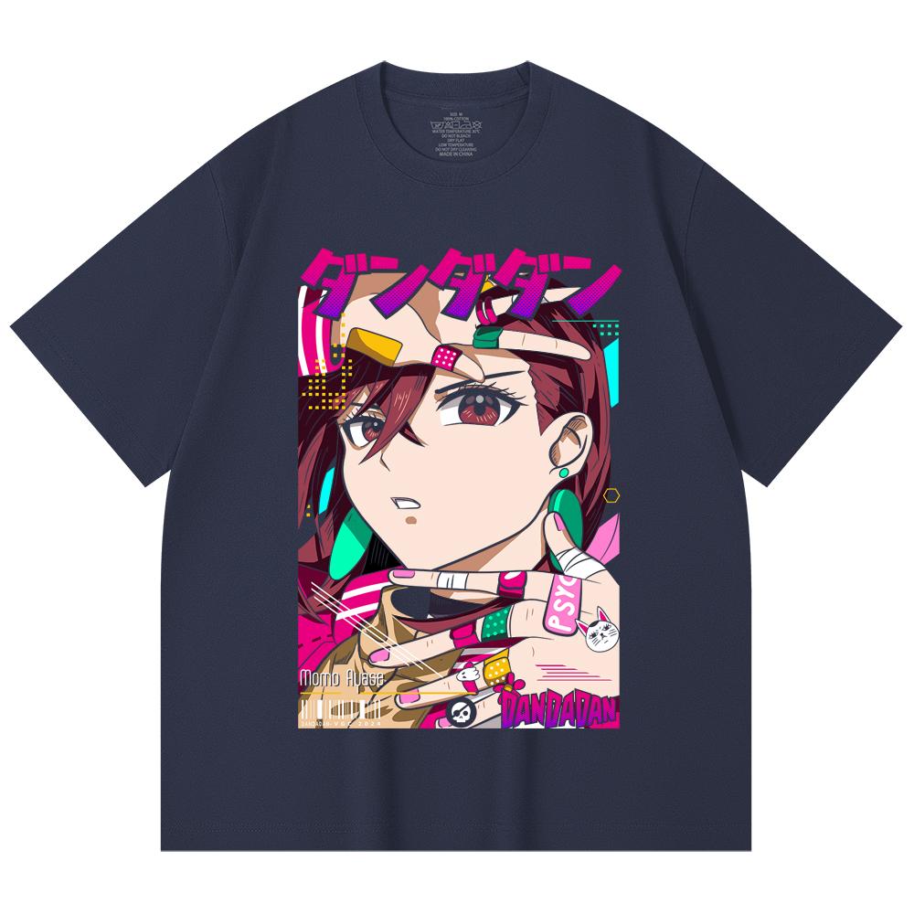 230 Gsm 100% Cotton Dandadan V21 Momo Print Unisex Heavy Cotton T Shirt