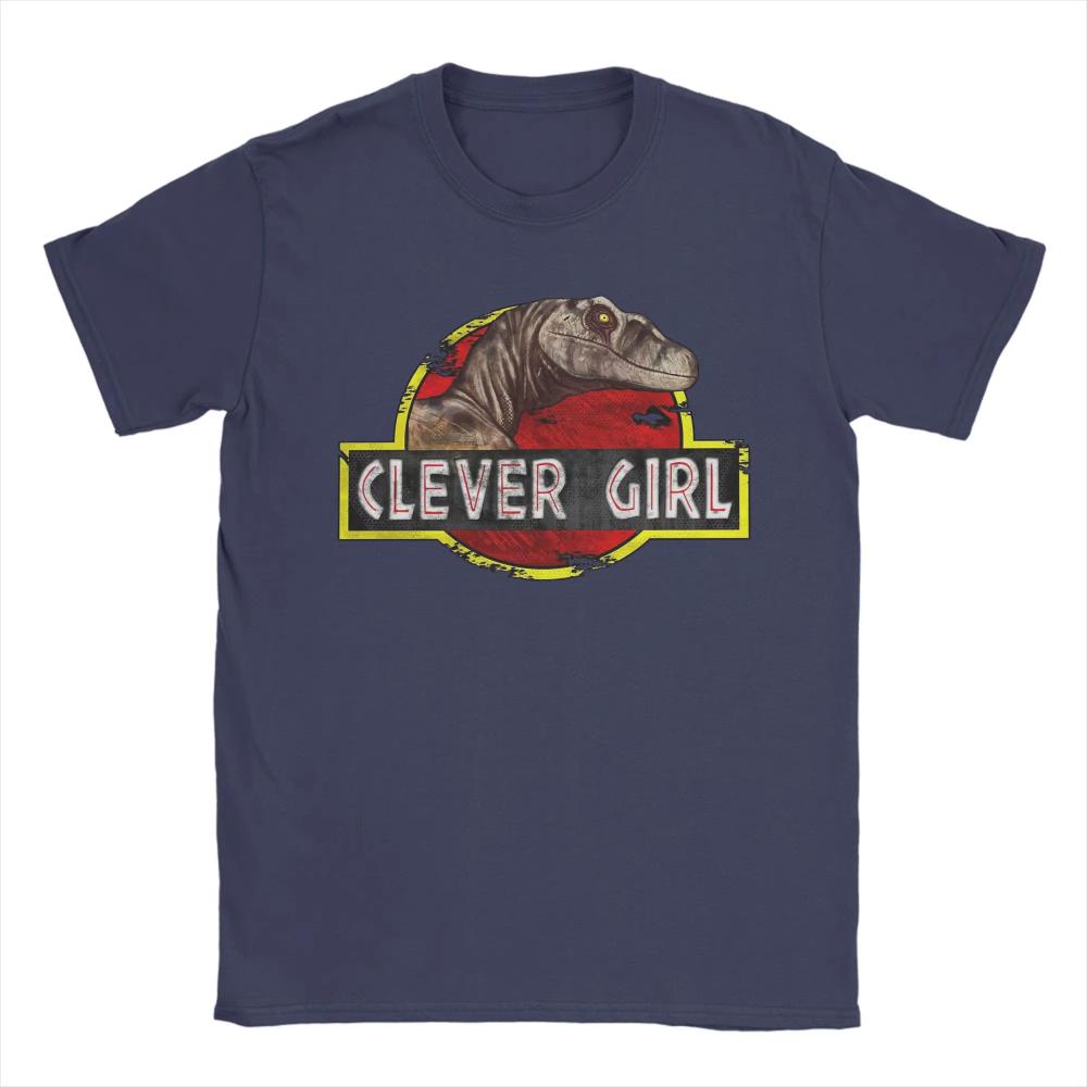 

Clever Girl Jurassic Park Printed T-Shirts Men Women Vintage Pure Cotton Tee Shirt Crewneck Short Sleeve T Shirts Plus Size Tops 4XL
