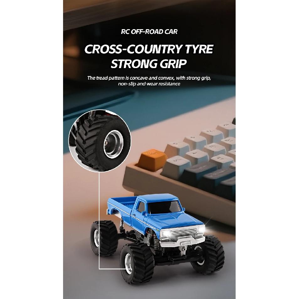 1/36 4WD Mini RC Crawler Car Radio Control Off-road Vehicles Light System Remote Control RTR Model Toy for Kids Adults 3601 3602